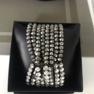 Rhinestone & Beas stretch bracelet